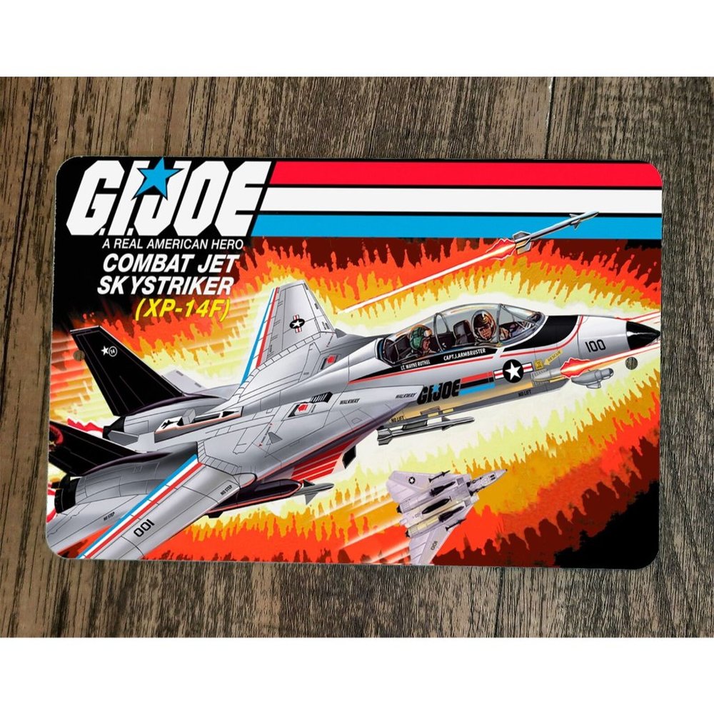Combat Jet Skystriker 8x12 Metal Wall Sign GI Joe Poster XP-14F